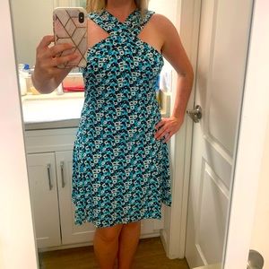 Too cute teal floral dress